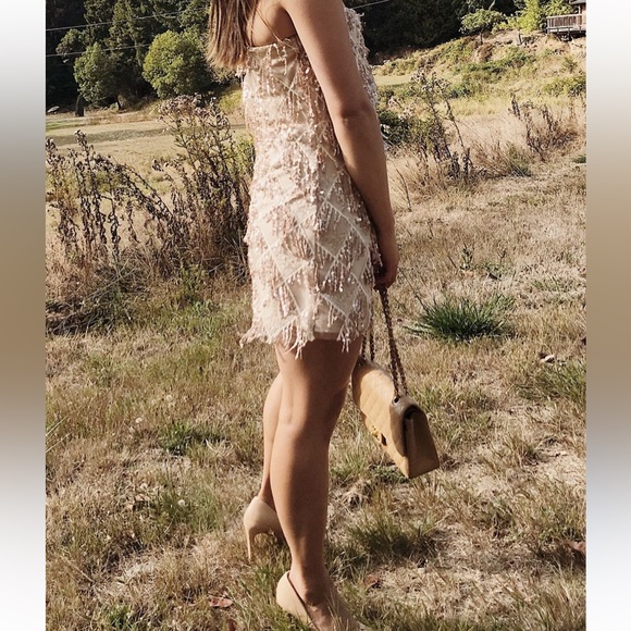 Showpo Sequin Champagne Mini Dress - Picture 2 of 7